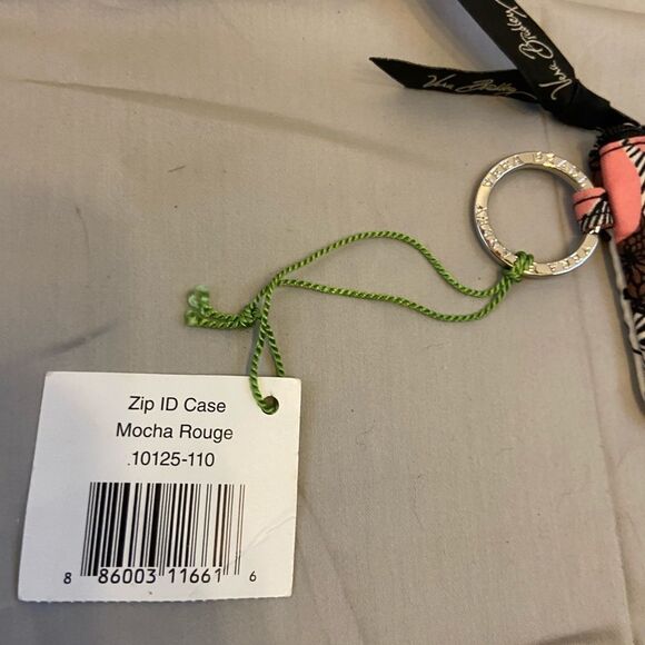 New vera Bradley zipper ID mocha rouge 5” - Picture 2 of 4